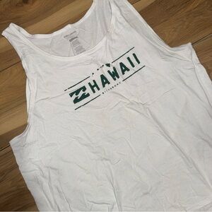 VTG 90s Billabong Hawaii White Graphic Tank Top Men's 2 XL Surfer Tee Skater